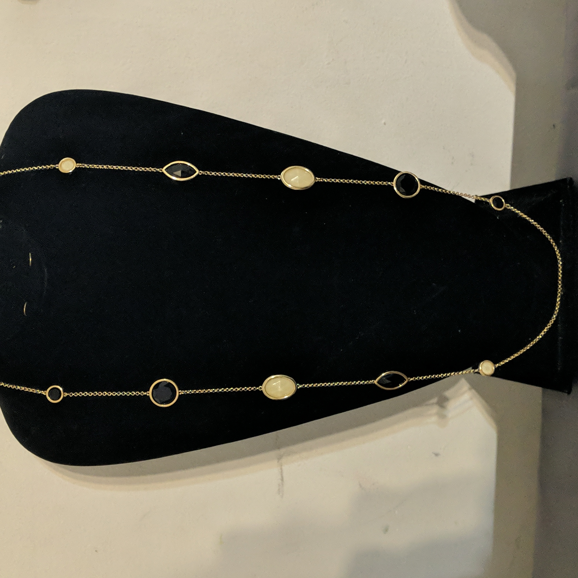 99 Nwot Kate Spade Long Gold Toned And Jeweled Necklace 38$